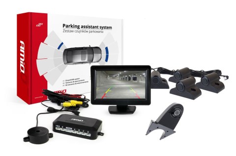 Zestaw czujników parkowania tft01 4,3" z kamerą hd-502-ir 4 sensory czarne truck Zestaw czujników parkowania tft01 4,3" z kamerą hd-502-ir 4 sensory czarne truck