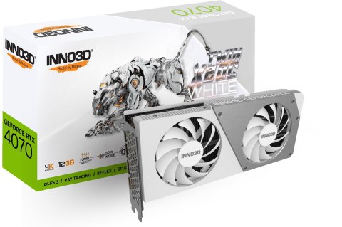 Karta graficzna INNO3D GeForce RTX 4070 TWIN X2 OC WHITE 12GB GDDR6X DLSS 3 Karta graficzna INNO3D GeForce RTX 4070 TWIN X2 OC WHITE 12GB GDDR6X DLSS 3