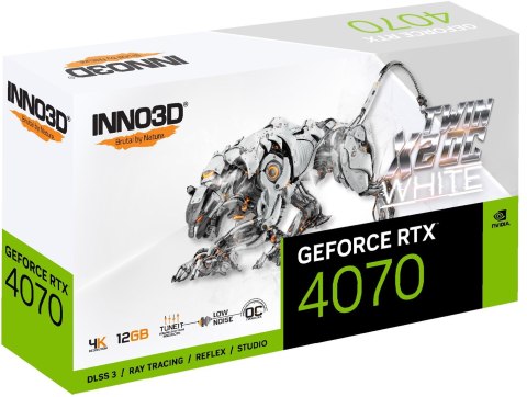 Karta graficzna INNO3D GeForce RTX 4070 TWIN X2 OC WHITE 12GB GDDR6X DLSS 3 Karta graficzna INNO3D GeForce RTX 4070 TWIN X2 OC WHITE 12GB GDDR6X DLSS 3