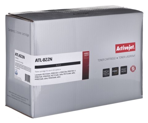 Toner Activejet ATL-822N (zamiennik Lexmark 58D2H00; Supreme; 15000 stron; czarny) Toner Activejet ATL-822N (zamiennik Lexmark 58D2H00; Supreme; 15000 stron; czarny)