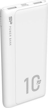 Powerbank Silicon Power QP15 10000mAh QC3.0+PD 2xUSB A 1x mUSB + 1x USB C biały