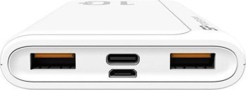 Powerbank Silicon Power QP15 10000mAh QC3.0+PD 2xUSB A 1x mUSB + 1x USB C biały Powerbank Silicon Power QP15 10000mAh QC3.0+PD 2xUSB A 1x mUSB + 1x USB C biały