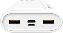 Powerbank Silicon Power QS15 20000mAh QC3.0+PD 2xUSB A 1x mUSB + 1x USB C biały