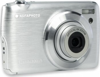 Aparat fotograficzny - Agfa Photo DC8200 Srebrny + etui + karta SD 16GB Aparat fotograficzny - Agfa Photo DC8200 Srebrny + etui + karta SD 16GB