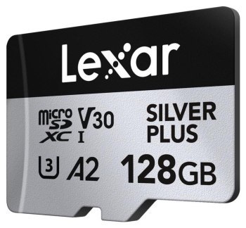 Lexar 128GB microSDXC Professional SILVER Plus UHS-I A2 V30 U3 4K Lexar 128GB microSDXC Professional SILVER Plus UHS-I A2 V30 U3 4K