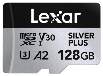Lexar 128GB microSDXC Professional SILVER Plus UHS-I A2 V30 U3 4K Lexar 128GB microSDXC Professional SILVER Plus UHS-I A2 V30 U3 4K