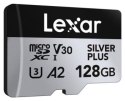 Lexar 128GB microSDXC Professional SILVER Plus UHS-I A2 V30 U3 4K