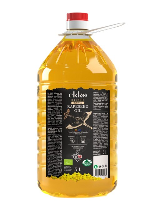 OLEJ RZEPAKOWY RAFINOWANY TŁOCZONY NA ZIMNO BIO 5 L - HORECA (EKKO) OLEJ RZEPAKOWY RAFINOWANY TŁOCZONY NA ZIMNO BIO 5 L - HORECA (EKKO)