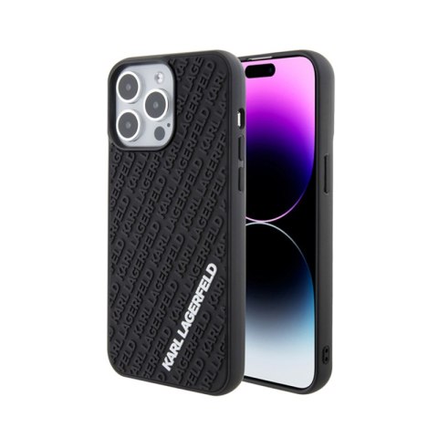 Karl Lagerfeld 3D Rubber Multi Logo - Etui iPhone 15 Pro Max (czarny) Karl Lagerfeld 3D Rubber Multi Logo - Etui iPhone 15 Pro Max (czarny)