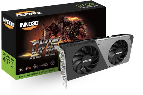 Karta graficzna INNO3D GeForce RTX 4070 TWIN X2 OC 12GB GDDR6X DLSS 3 Karta graficzna INNO3D GeForce RTX 4070 TWIN X2 OC 12GB GDDR6X DLSS 3