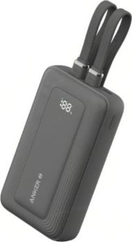 Anker Zolo 10000 mAh 30W z wbudowanymi kablami USB-C+Lightning czarny