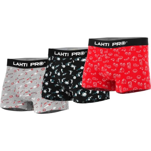 Bokserki męskie z druk. motywem mix, 3 pary, "2xl", lahti Bokserki męskie z druk. motywem mix, 3 pary, "2xl", lahti