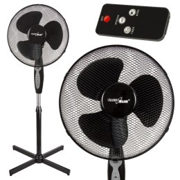 Wentylator podłogowy GreenBlue, 40W, 3 poziomy siły nawiewu, 1.25m wysokości 1,5m przewodu, z pilotem i timerem do 7,5h, GB580