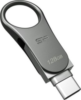Pendrive Silicon Power Mobile C80 128GB Dual USB 3.1/Type-C Silver (SP128GBUC3C80V1S)