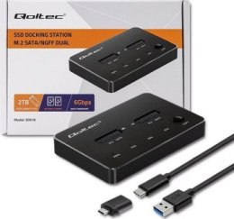 Qoltec Stacja dokująca dysków 2x SSD M.2 SATA | NGFF | USB typ C