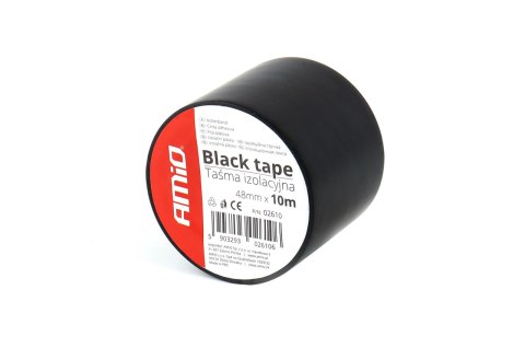 Taśma izolacyjna szkot czarna pcv 48mm x 10m amio-02610 Taśma izolacyjna szkot czarna pcv 48mm x 10m amio-02610