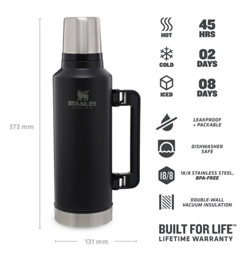 Stanley termos LEGENDARY CLASSIC - MATTE BLACK 1,9L Stanley termos LEGENDARY CLASSIC - MATTE BLACK 1,9L