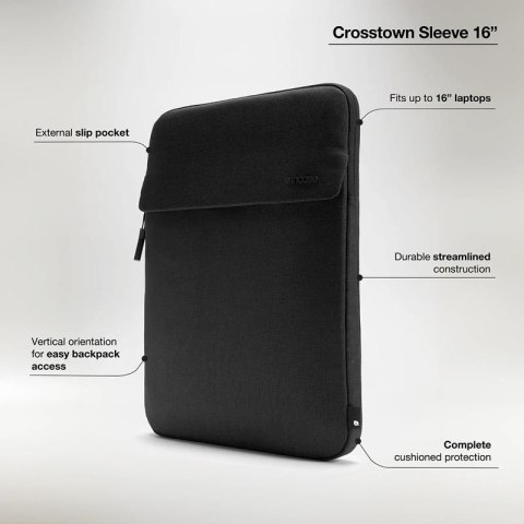 Incase Crosstown Sleeve with Woolenex - Pokrowiec z kieszenią MacBook Pro 16" (M4/M3/M2/M1/2024-2021) (Black) Incase Crosstown Sleeve with Woolenex - Pokrowiec z kieszenią MacBook Pro 16" (M4/M3/M2/M1/2024-2021) (Black)