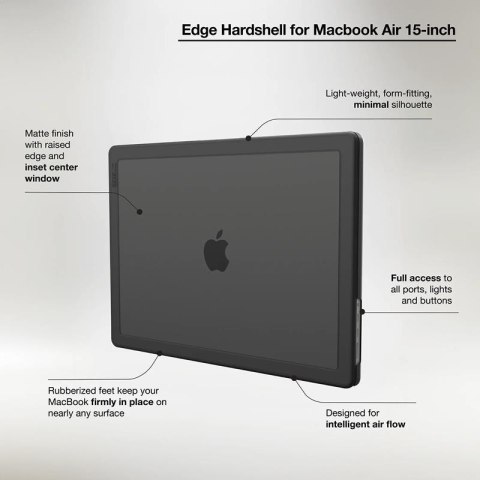 Incase Edge Hardshell Case - Etui MacBook Air 15" M3 (2024) / M2 (2023) (Black) Incase Edge Hardshell Case - Etui MacBook Air 15" M3 (2024) / M2 (2023) (Black)