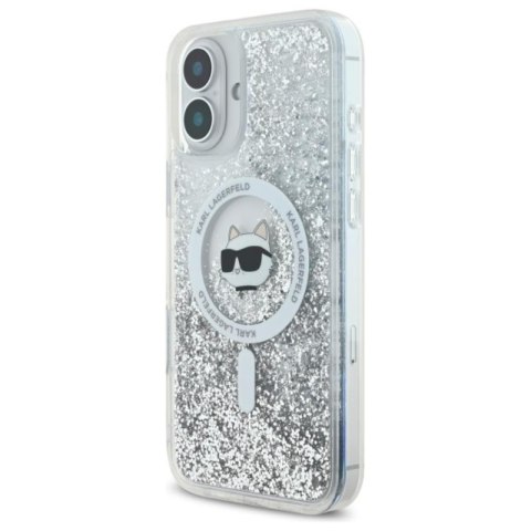 Karl Lagerfeld Liquid Glitter Choupette Head MagSafe - Etui iPhone 16 (przezroczysty) Karl Lagerfeld Liquid Glitter Choupette Head MagSafe - Etui iPhone 16 (przezroczysty)