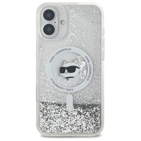 Karl Lagerfeld Liquid Glitter Choupette Head MagSafe - Etui iPhone 16 (przezroczysty) Karl Lagerfeld Liquid Glitter Choupette Head MagSafe - Etui iPhone 16 (przezroczysty)