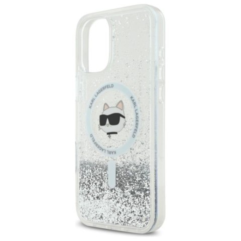 Karl Lagerfeld Liquid Glitter Choupette Head MagSafe - Etui iPhone 16 (przezroczysty) Karl Lagerfeld Liquid Glitter Choupette Head MagSafe - Etui iPhone 16 (przezroczysty)