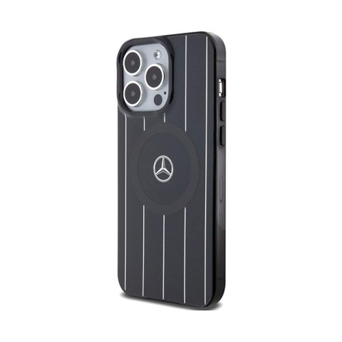Mercedes Double Layer Crossed Lines MagSafe - Etui iPhone 15 Pro Max (czarny) Mercedes Double Layer Crossed Lines MagSafe - Etui iPhone 15 Pro Max (czarny)