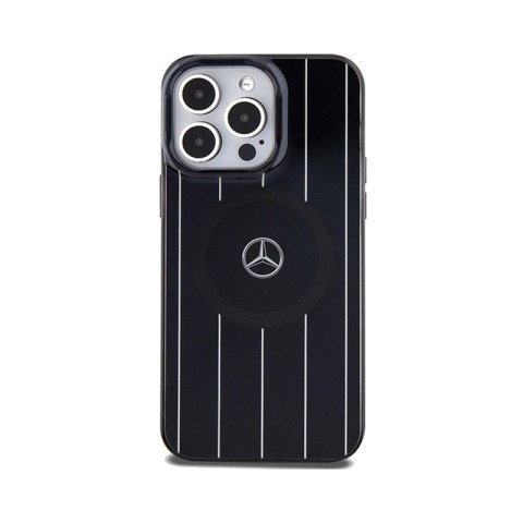 Mercedes Double Layer Crossed Lines MagSafe - Etui iPhone 15 Pro Max (czarny) Mercedes Double Layer Crossed Lines MagSafe - Etui iPhone 15 Pro Max (czarny)