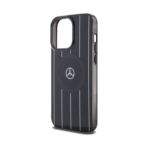 Mercedes Double Layer Crossed Lines MagSafe - Etui iPhone 15 Pro Max (czarny) Mercedes Double Layer Crossed Lines MagSafe - Etui iPhone 15 Pro Max (czarny)