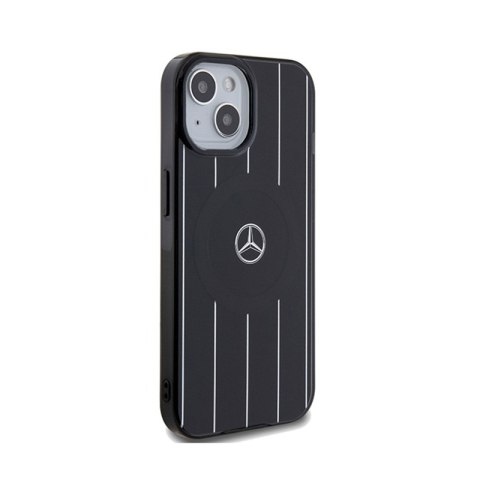 Mercedes Double Layer Crossed Lines MagSafe - Etui iPhone 15 (czarny) Mercedes Double Layer Crossed Lines MagSafe - Etui iPhone 15 (czarny)