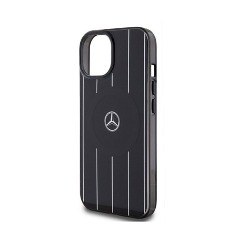 Mercedes Double Layer Crossed Lines MagSafe - Etui iPhone 15 (czarny) Mercedes Double Layer Crossed Lines MagSafe - Etui iPhone 15 (czarny)