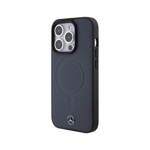 Mercedes Smooth Leather MagSafe - Etui iPhone 15 Pro (granatowy) Mercedes Smooth Leather MagSafe - Etui iPhone 15 Pro (granatowy)