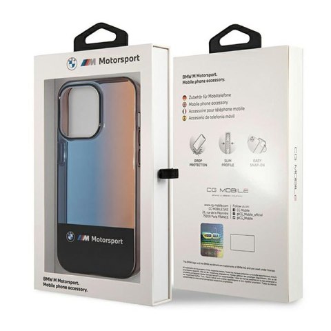 BMW Half Tricolor - Etui iPhone 14 Pro Max (czarny) BMW Half Tricolor - Etui iPhone 14 Pro Max (czarny)