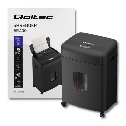 QOLTEC NISZCZARKA AFIADO Z AUTOMATYCZNYM PODAJNIKIEM PAPIERU | MICRO CUT | 23L QOLTEC NISZCZARKA AFIADO Z AUTOMATYCZNYM PODAJNIKIEM PAPIERU | MICRO CUT | 23L