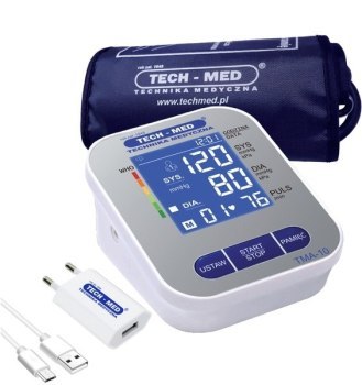 Ciśnieniomierz - TECH-MED TMA-10 + Zasilacz biały Ciśnieniomierz - TECH-MED TMA-10 + Zasilacz biały