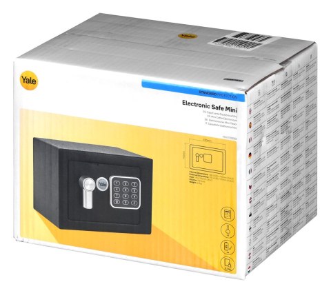 Yale Mini Electronic Safe Black Sejf podstawowy YSV mini czarny Yale Mini Electronic Safe Black Sejf podstawowy YSV mini czarny