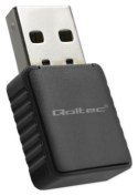 Karta sieciowa - Qoltec 56988 Bezprzewodowy Ultra szybki DUAL mini WiFi adapter 2 x 2dBi |Standard AC | USB 3.0 | 1300Mbps