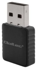 Karta sieciowa - Qoltec 56988 Bezprzewodowy Ultra szybki DUAL mini WiFi adapter 2 x 2dBi |Standard AC | USB 3.0 | 1300Mbps