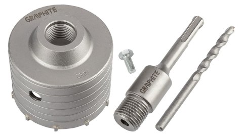 Otwornica widiowa 80mm z adapterem SDS+ oraz wiertłem pilotującym Otwornica widiowa 80mm z adapterem SDS+ oraz wiertłem pilotującym