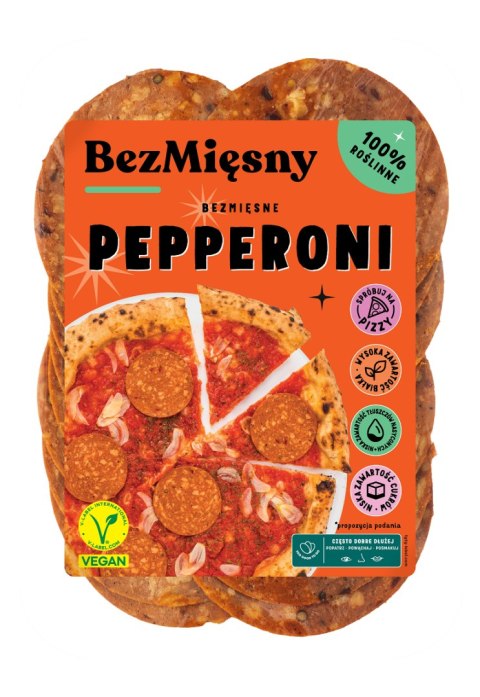 PEPPERONI ROŚLINNE PLASTRY 100 g - BEZMIĘSNY PEPPERONI ROŚLINNE PLASTRY 100 g - BEZMIĘSNY