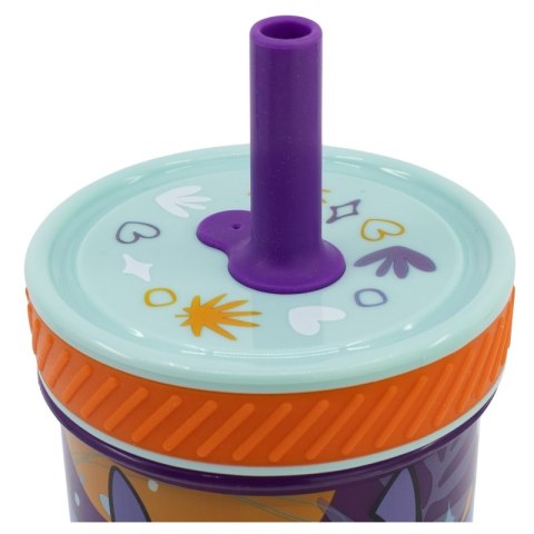 Disney Stitch - Nieprzewracalny kubek Dropsafe z silikonową słomką z kolekcji Aloha 370 ml Disney Stitch - Nieprzewracalny kubek Dropsafe z silikonową słomką z kolekcji Aloha 370 ml