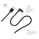 LogiLink USB-A - USB-C 1.0m w oplocie kątowy czarny