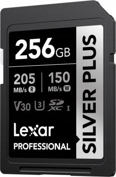 Lexar SDXC 256GB Professional SILVER Plus UHS-I U3 A2 4K V30