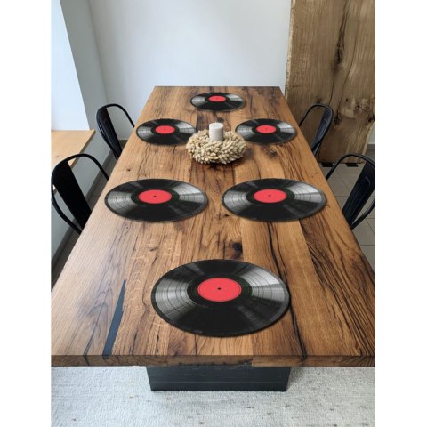 Zestaw podkładek na stół okrągłych 6D - VINYL Zestaw podkładek na stół okrągłych 6D - VINYL