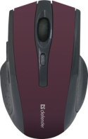 DEFENDER MYSZ BEZPRZEWODOWA ACCURA MM-665 RF BURGUND 1600DPI 6P 52668