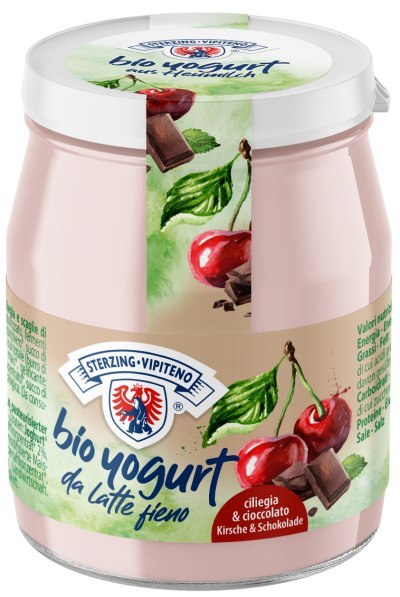 JOGURT WIŚNIOWY Z KAWAŁKAMI CZEKOLADY Z MLEKA SIENNEGO BEZGLUTENOWY BIO 150 g (SŁOIK) - STERZING-VIPITENO JOGURT WIŚNIOWY Z KAWAŁKAMI CZEKOLADY Z MLEKA SIENNEGO BEZGLUTENOWY BIO 150 g (SŁOIK) - STERZING-VIPITENO