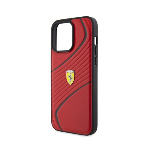 Ferrari Twist Metal Logo - Etui iPhone 15 Pro Max (czerwony) Ferrari Twist Metal Logo - Etui iPhone 15 Pro Max (czerwony)