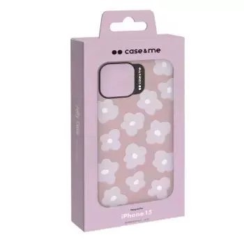 SBS CASEME silicone cover for iPhone 15 - Pink Flowers SBS CASEME silicone cover for iPhone 15 - Pink Flowers