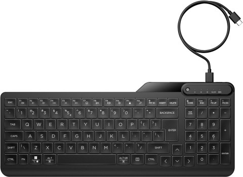 Klawiatura HP 400 Backlit Wired Keyboard przewodowa czarna 7N7C0AA Klawiatura HP 400 Backlit Wired Keyboard przewodowa czarna 7N7C0AA