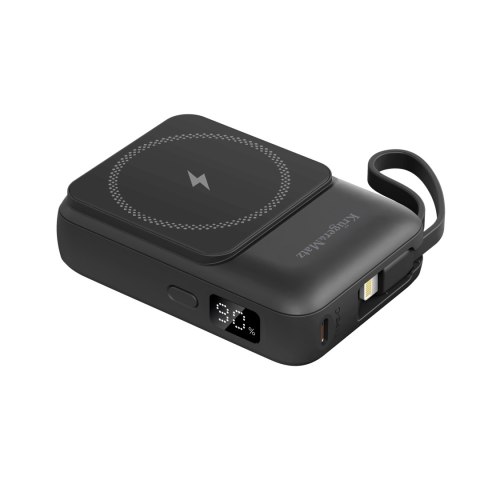 POWER BANK indukcyjny Kruger&Matz 10000 mAh Mag Safe z kablem czarny POWER BANK indukcyjny Kruger&Matz 10000 mAh Mag Safe z kablem czarny